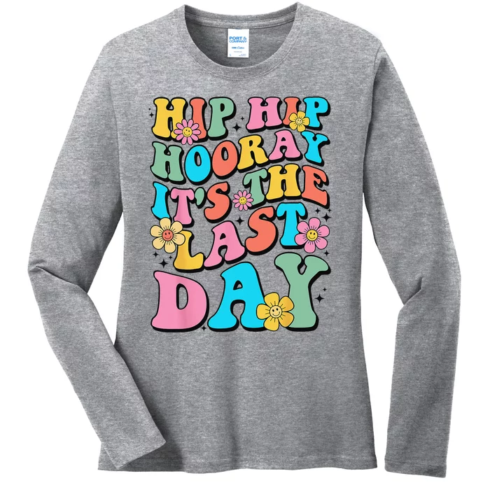 Last Day of School Hello Summer Teacher Ladies Long Sleeve Shirt