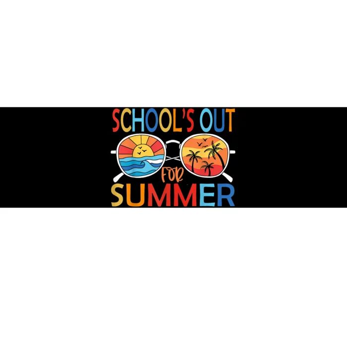 Last Day Of School Retro Schools Out For Summer Teacher Bumper Sticker