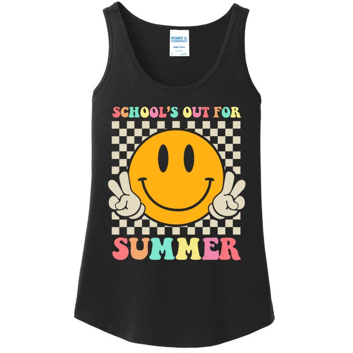 Last Day Of School Teacher Schools Out For Summer Student Ladies Essential Tank