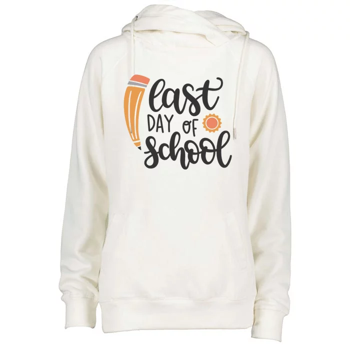 Last Day Of School Graduation Pencil Womens Funnel Neck Pullover Hood