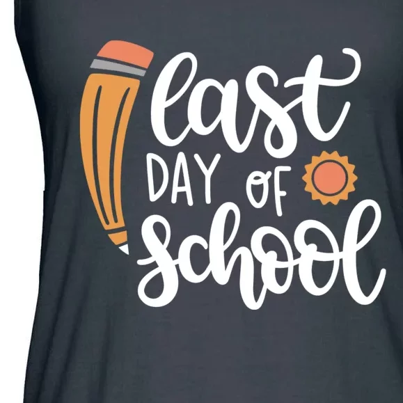 Last Day Of School Graduation Pencil Ladies Essential Flowy Tank