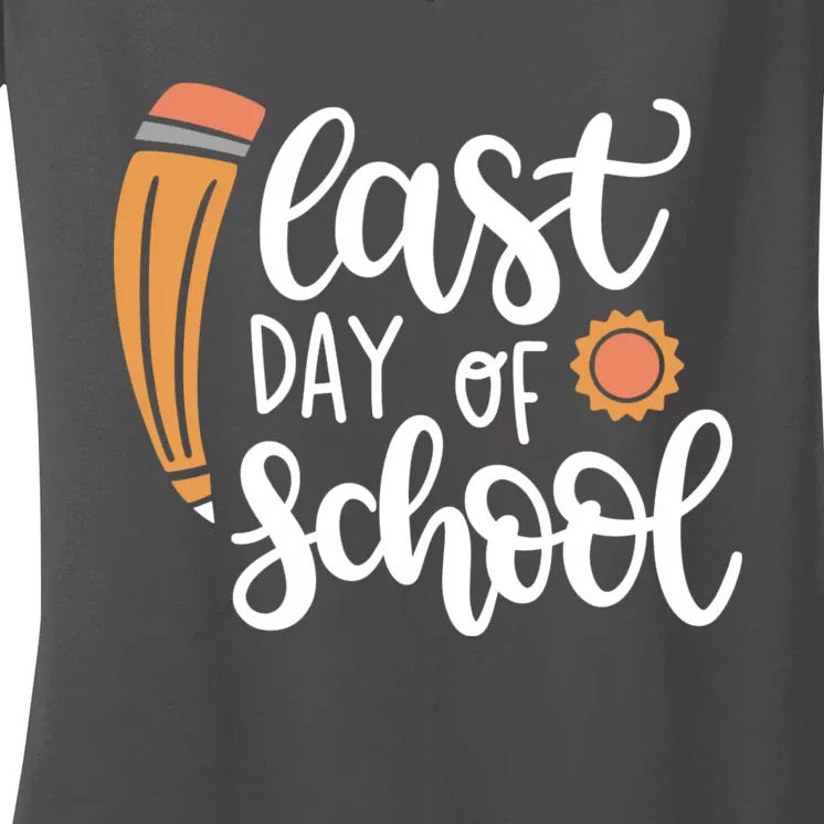 Last Day Of School Graduation Pencil Women's V-Neck T-Shirt