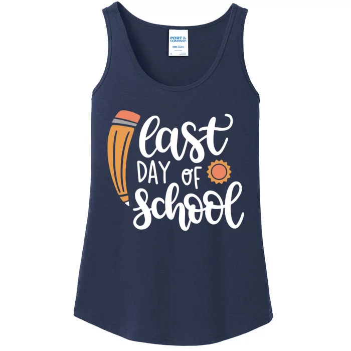 Last Day Of School Graduation Pencil Ladies Essential Tank