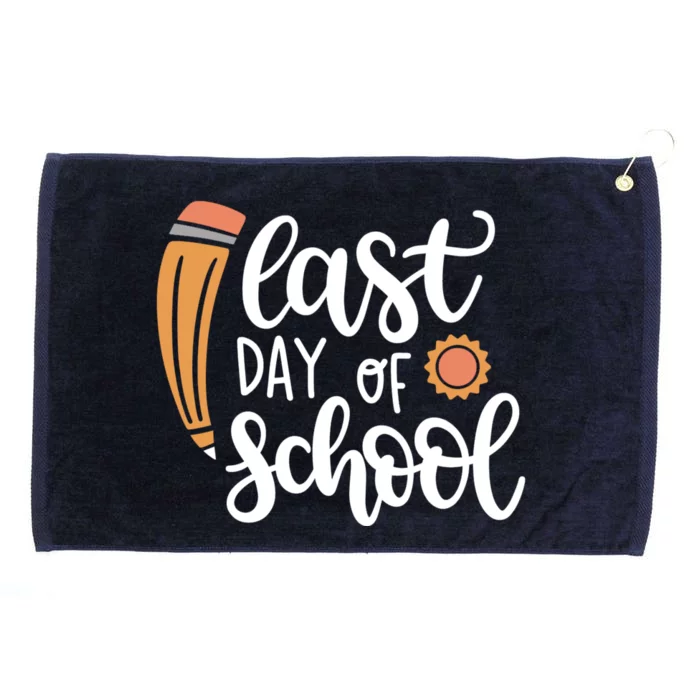 Last Day Of School Graduation Pencil Grommeted Golf Towel