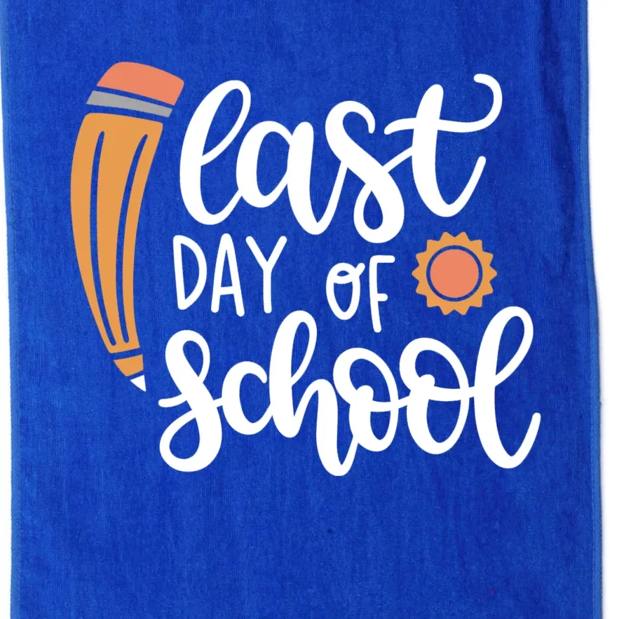 Last Day Of School Graduation Pencil Platinum Collection Golf Towel