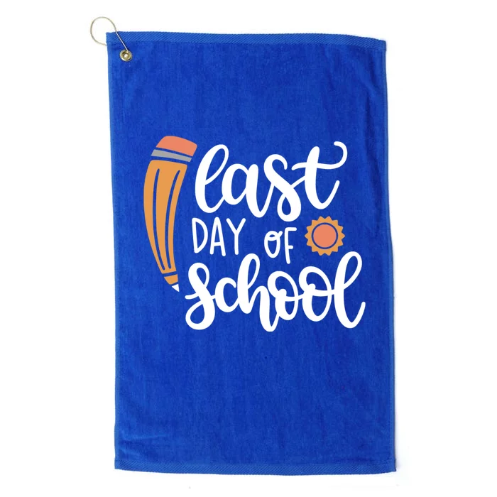 Last Day Of School Graduation Pencil Platinum Collection Golf Towel