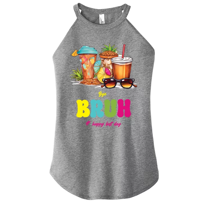 Last Day Of School Vibes Groovy Student Teacher Hello Summer Cute Gift Women’s Perfect Tri Rocker Tank