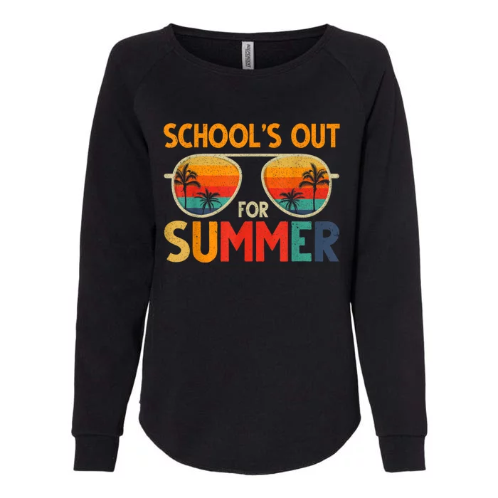 Last Day Of School Retro Schools Out For Summer Teacher Womens California Wash Sweatshirt