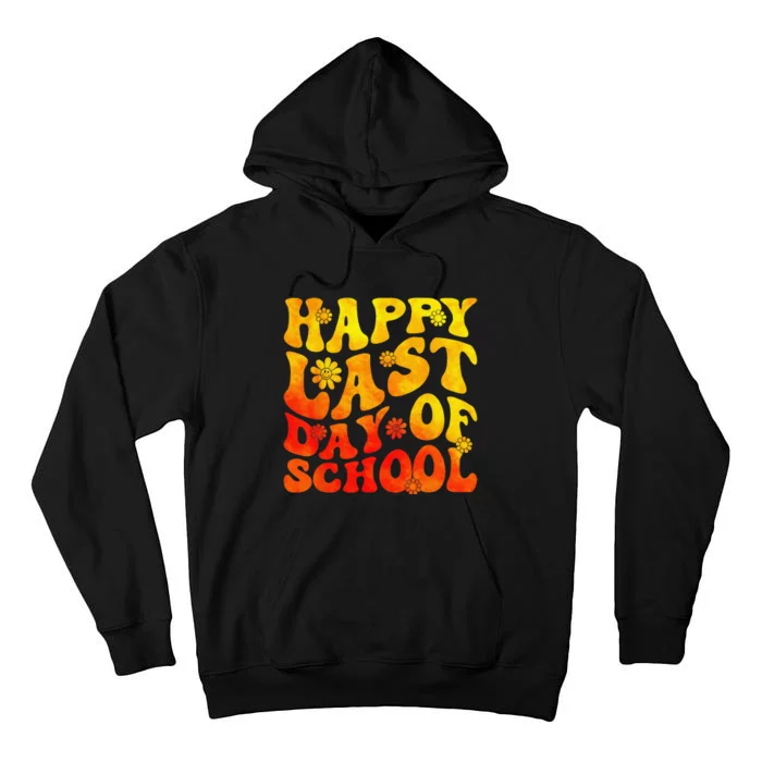 Last Day Of School Vibes Vintage Teacher Graduation Tall Hoodie