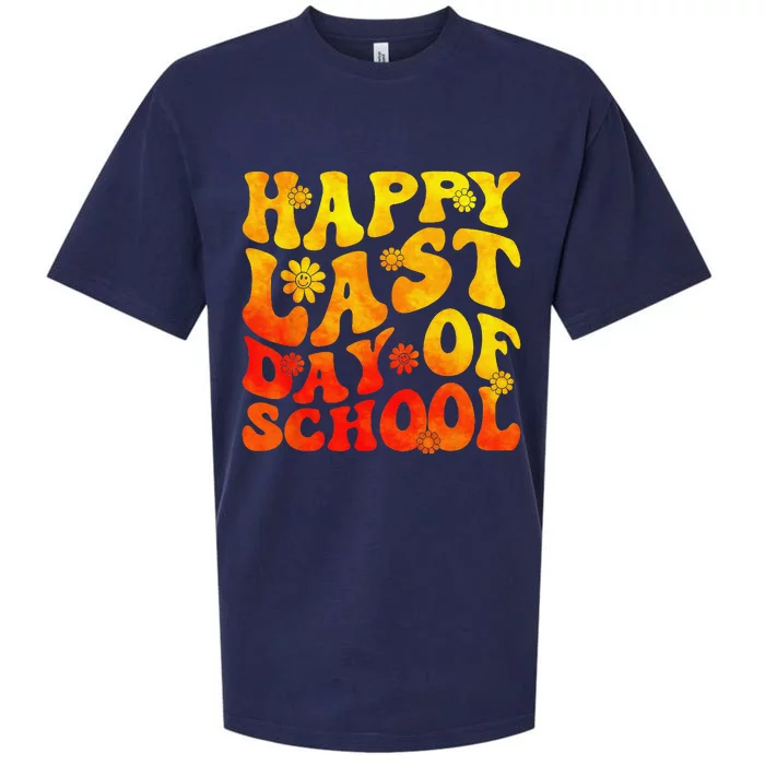 Last Day Of School Vibes Vintage Teacher Graduation Sueded Cloud Jersey T-Shirt