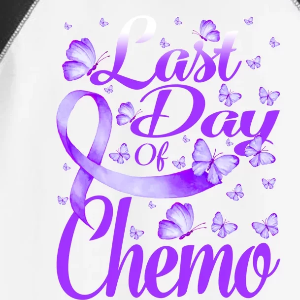 Last Day Of Chemo Fibromyalgia Awareness Butterfly Gift Toddler Fine Jersey T-Shirt