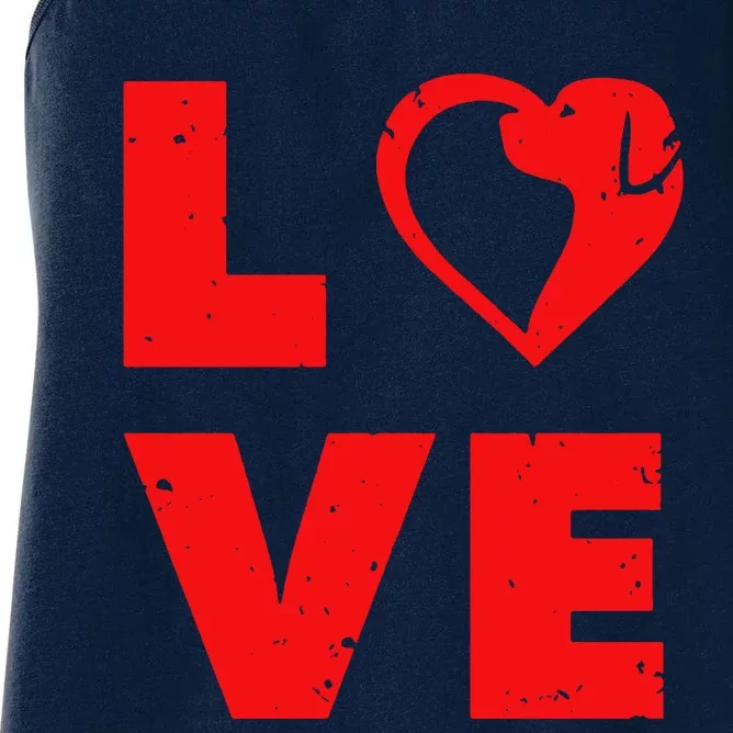 Love Dog Owner Pet Women's Racerback Tank