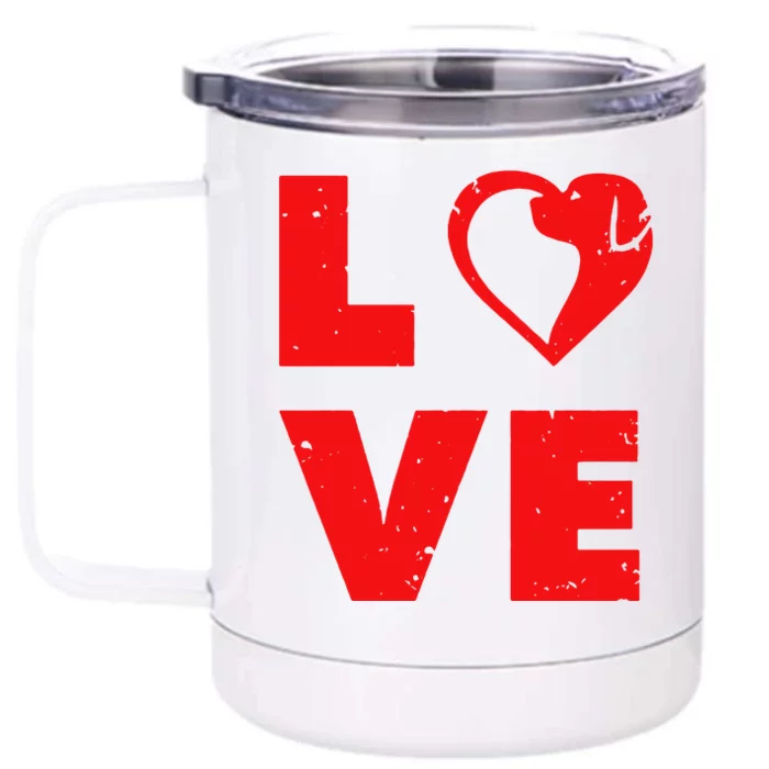 Love Dog Owner Pet Front & Back 12oz Stainless Steel Tumbler Cup