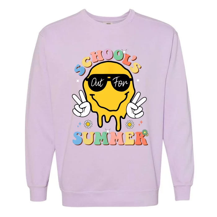 Last Day Of School Schools Out For Summer Teacher Garment-Dyed Sweatshirt