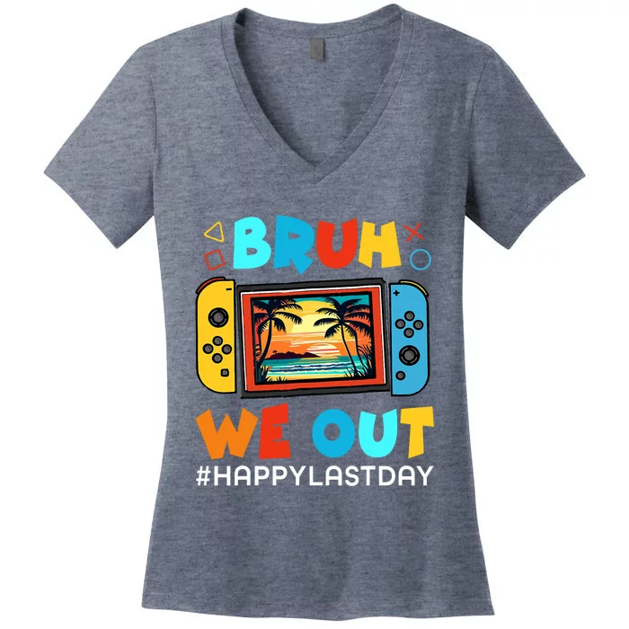 Last Day Of School Bruh We Out Summer Women's V-Neck T-Shirt