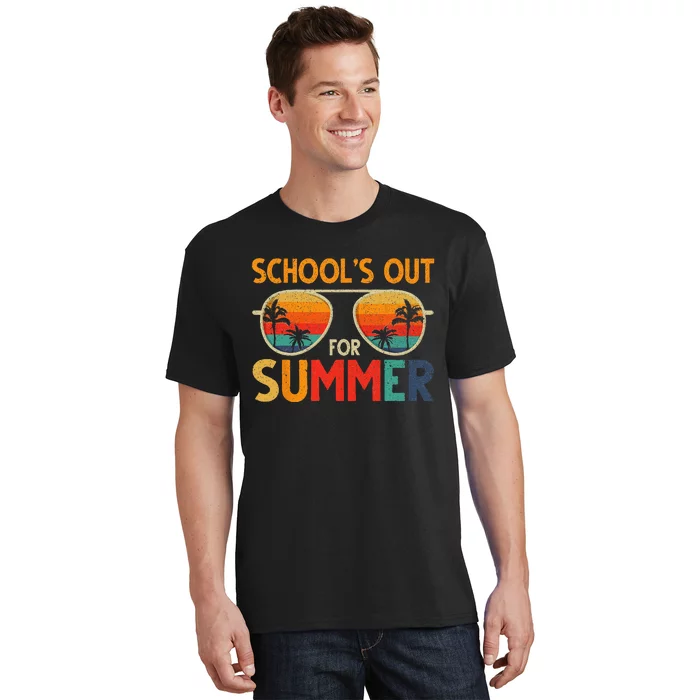 Last Day Of School Retro Schools Out For Summer Teacher T-Shirt