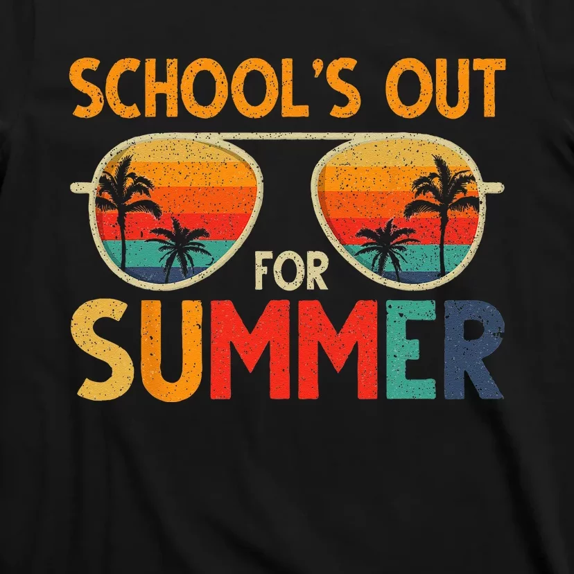 Last Day Of School Retro Schools Out For Summer Teacher T-Shirt