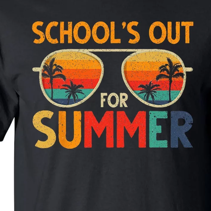 Last Day Of School Retro Schools Out For Summer Teacher Tall T-Shirt