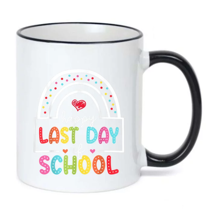 Last Day Of School Teachers Student Graduation Rainbow Black Color Changing Mug