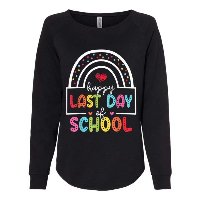 Last Day Of School Teachers Student Graduation Rainbow Womens California Wash Sweatshirt