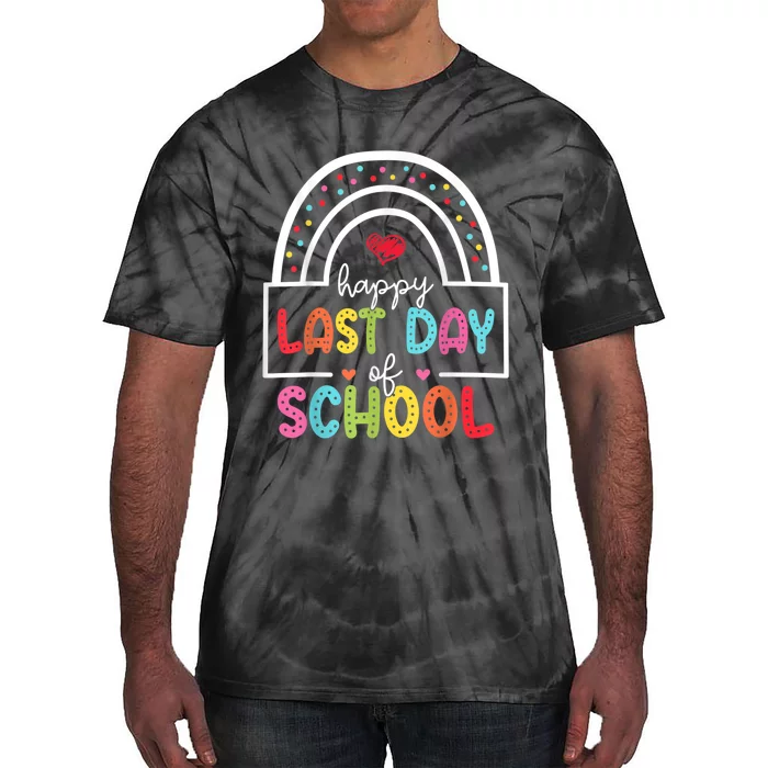 Last Day Of School Teachers Student Graduation Rainbow Tie-Dye T-Shirt