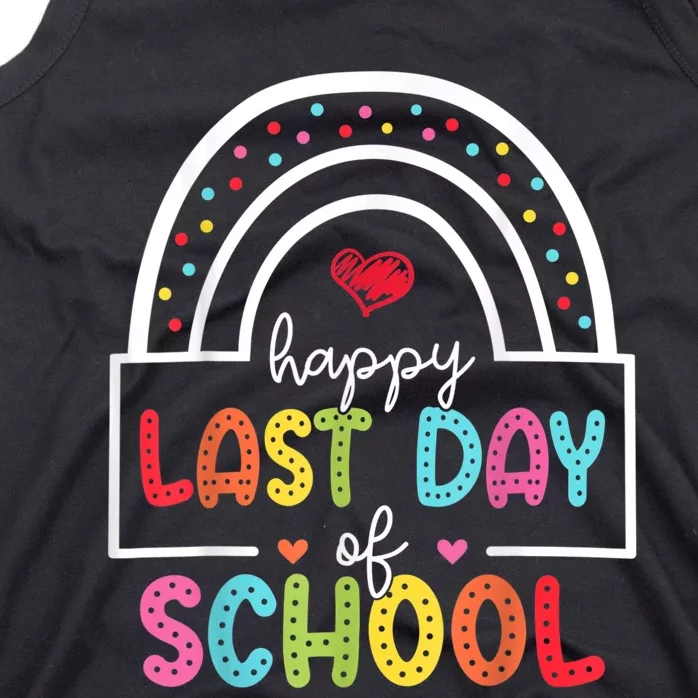 Last Day Of School Teachers Student Graduation Rainbow Tank Top