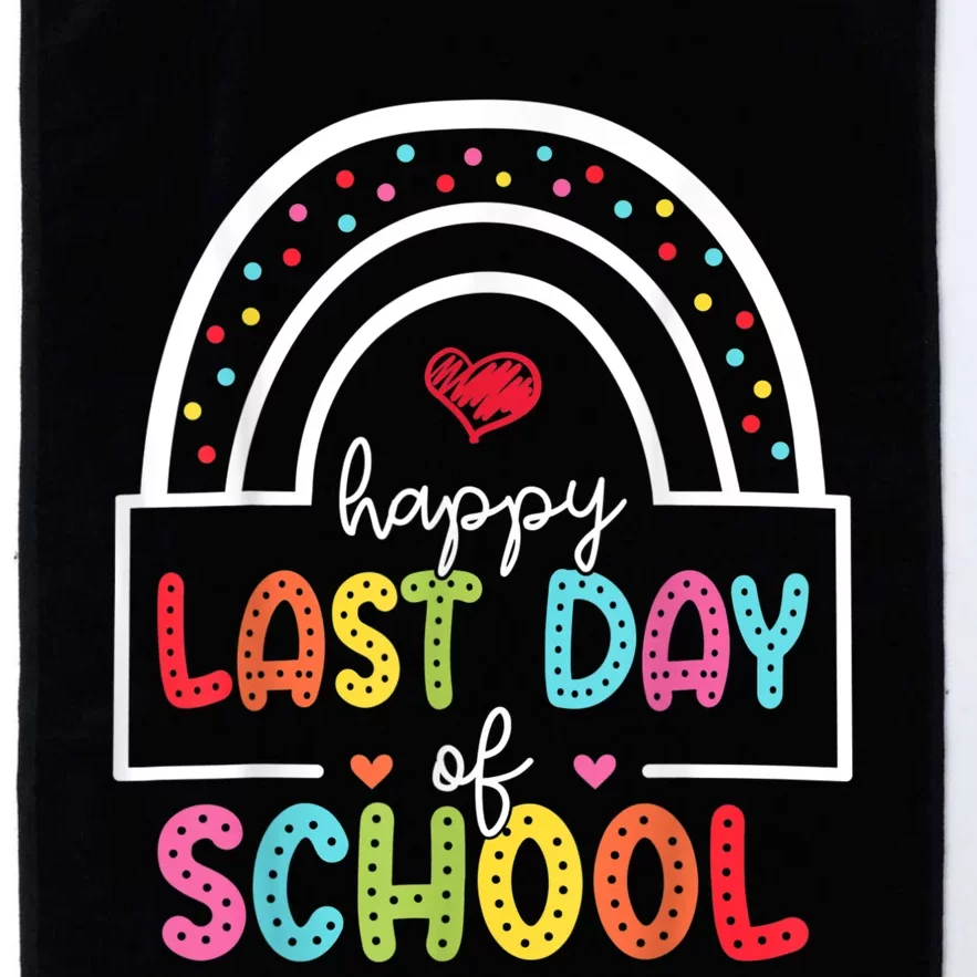 Last Day Of School Teachers Student Graduation Rainbow Platinum Collection Golf Towel