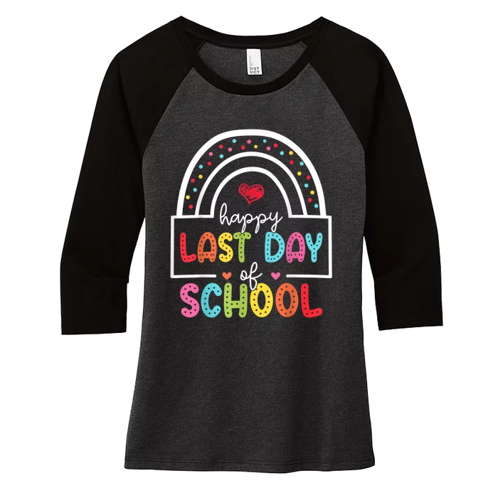 Last Day Of School Teachers Student Graduation Rainbow Women's Tri-Blend 3/4-Sleeve Raglan Shirt