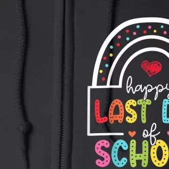 Last Day Of School Teachers Student Graduation Rainbow Full Zip Hoodie