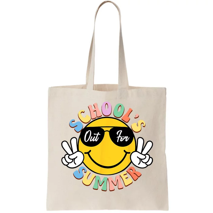 Last Day Of School Graduation Groovy Schools Out For Summer Tote Bag