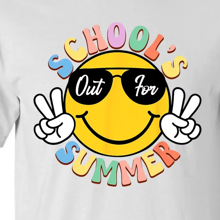 Last Day Of School Graduation Groovy Schools Out For Summer Tall T-Shirt