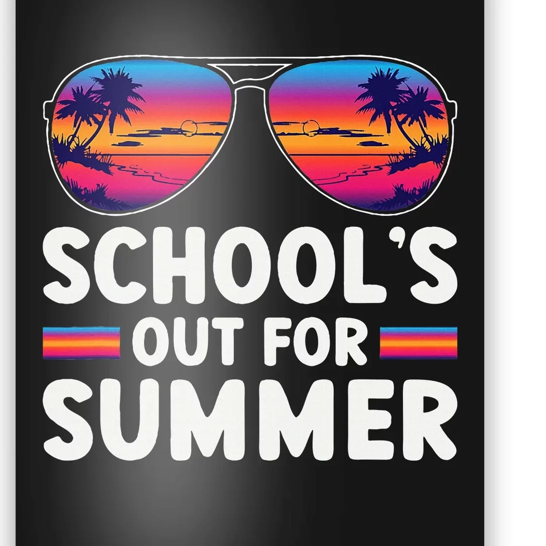 Last Day Of School Retro Schools Out For Summer Teacher Poster