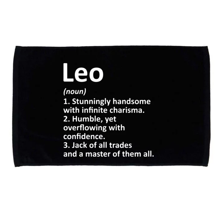 LEO Definition Personalized Name Funny Birthday Gift Idea Microfiber Hand Towel