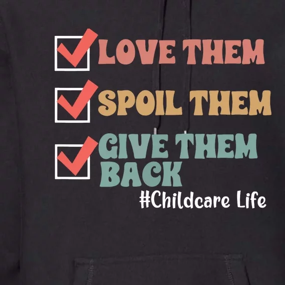 Love Daycare Provider Childcare Teacher Appreciation Premium Hoodie