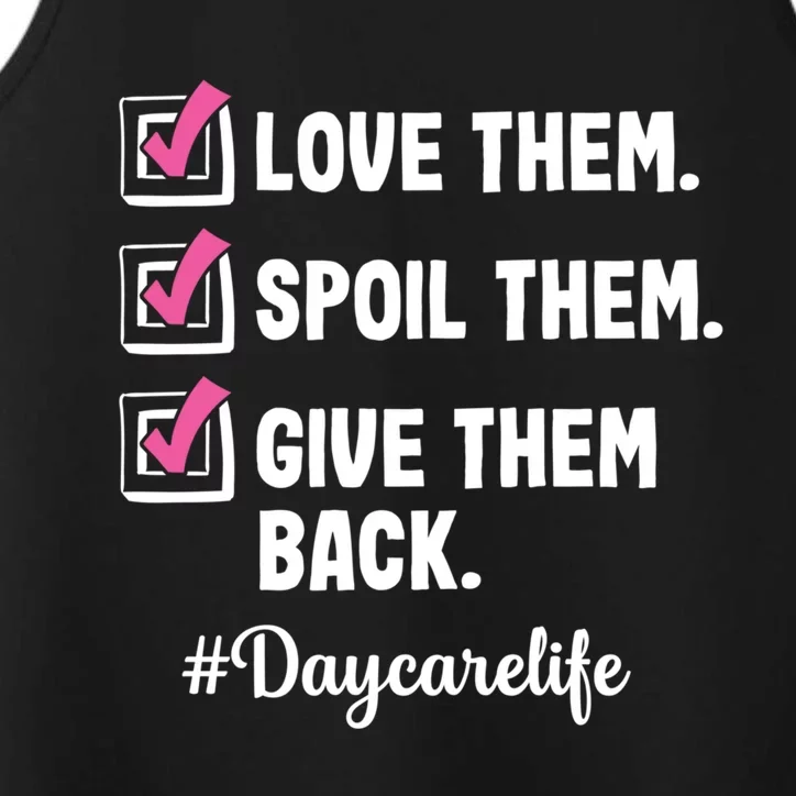 Love Daycare Provider Care Teacher Appreciation Gift Performance Tank