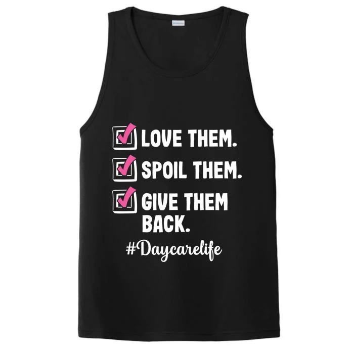 Love Daycare Provider Care Teacher Appreciation Gift Performance Tank