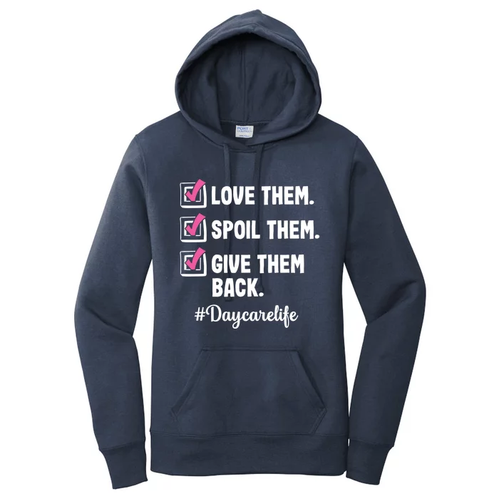 Love Daycare Provider Care Teacher Appreciation Gift Women's Pullover Hoodie