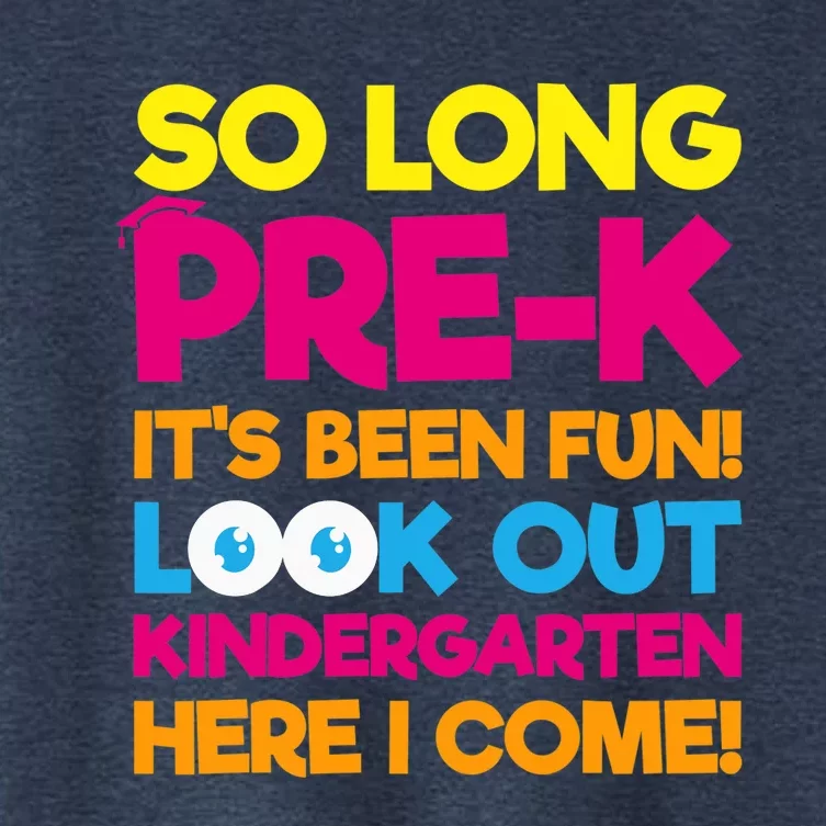 Last Day Pre-K Kindergarten Here I Come Graduation Women's Crop Top Tee