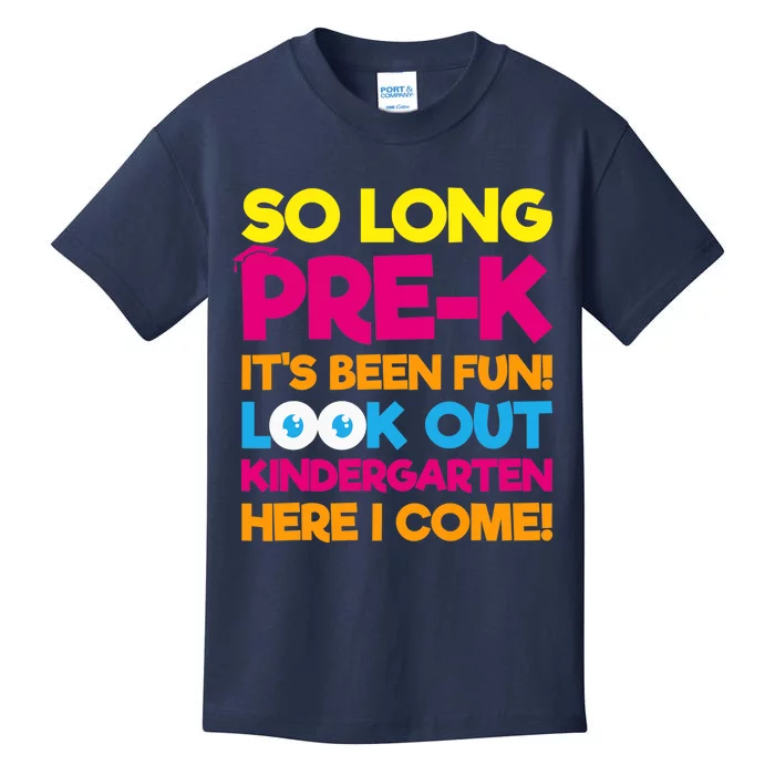 Last Day Pre-K Kindergarten Here I Come Graduation Kids T-Shirt ...