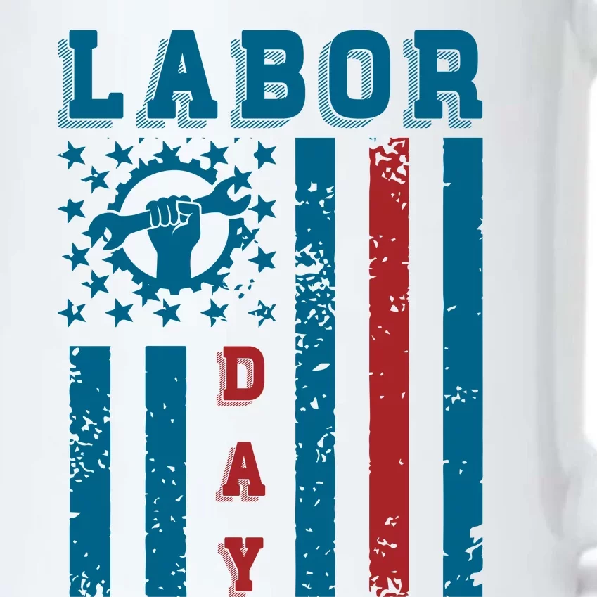 Labor Day Patriotic Graphic Black Color Changing Mug