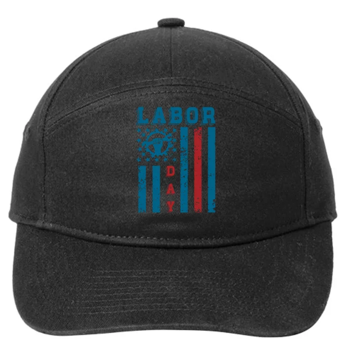 Labor Day Patriotic Graphic 7-Panel Snapback Hat