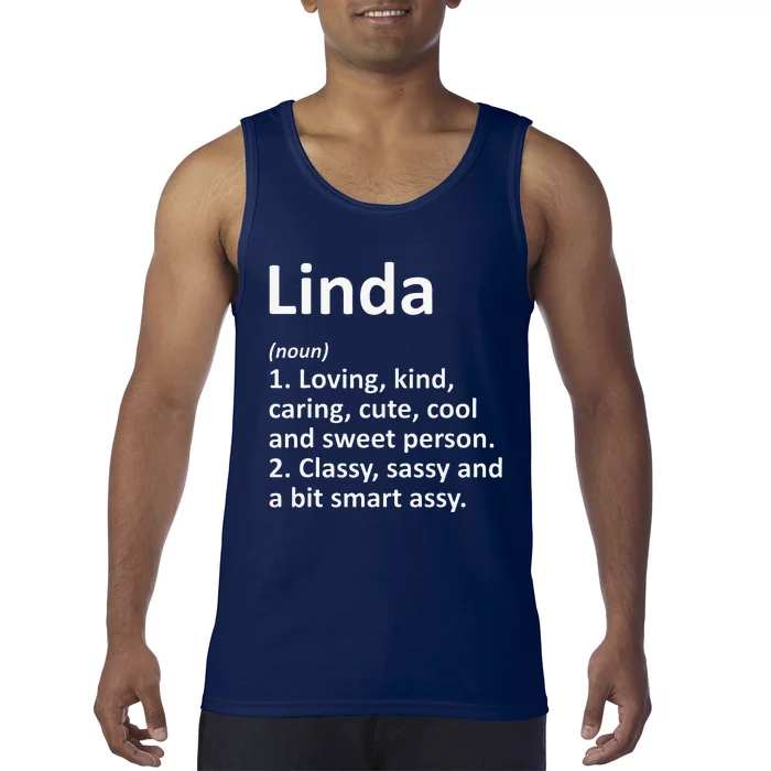 LINDA Definition Personalized Name Funny Birthday Gift Idea Tank Top