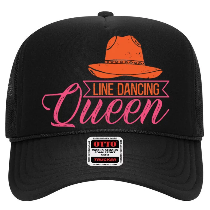 Line Dancing Queen T High Crown Mesh Trucker Hat