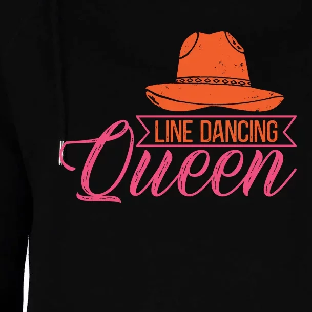 Line Dancing Queen T Womens Funnel Neck Pullover Hood