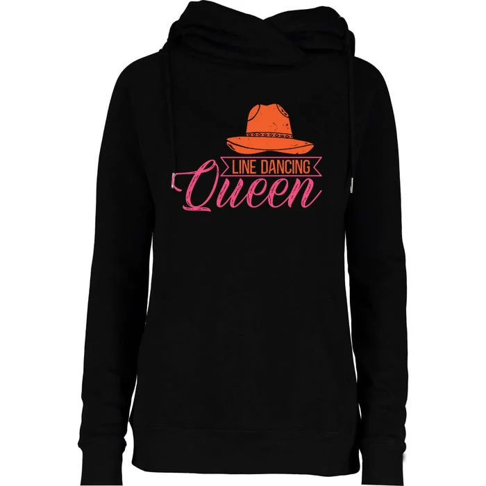 Line Dancing Queen T Womens Funnel Neck Pullover Hood