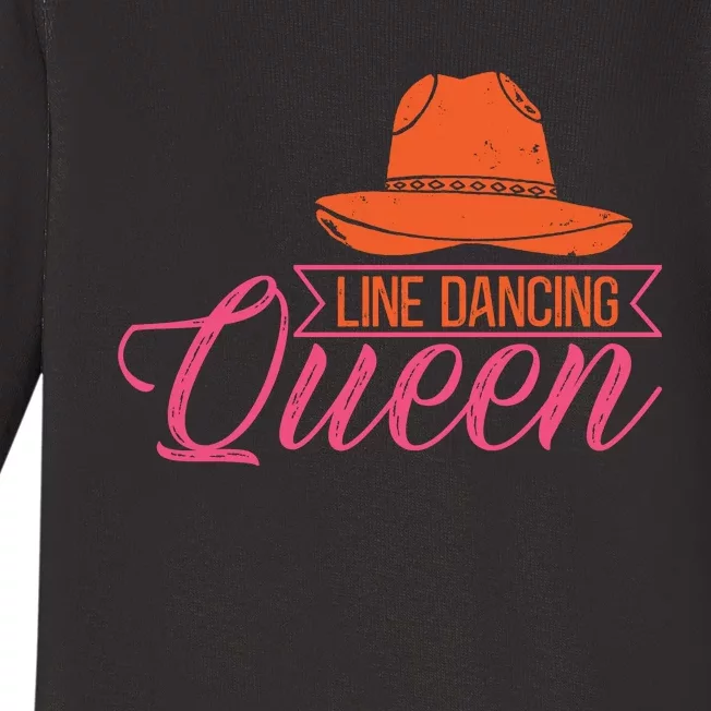 Line Dancing Queen T Baby Long Sleeve Bodysuit