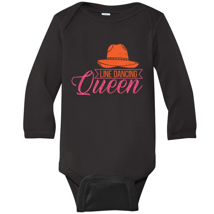 Line Dancing Queen T Baby Long Sleeve Bodysuit