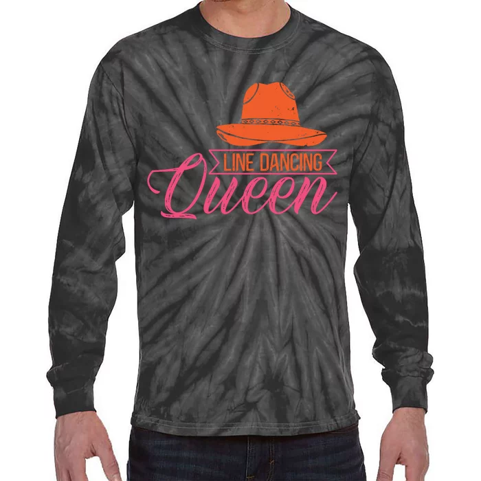 Line Dancing Queen T Tie-Dye Long Sleeve Shirt