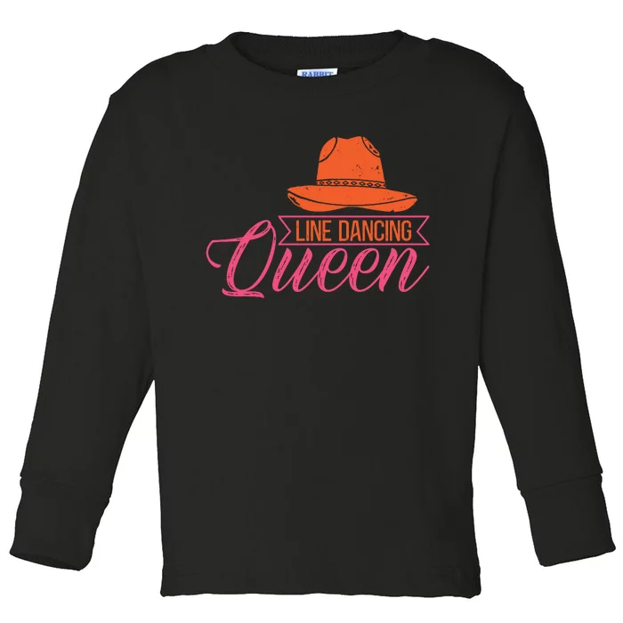 Line Dancing Queen T Toddler Long Sleeve Shirt