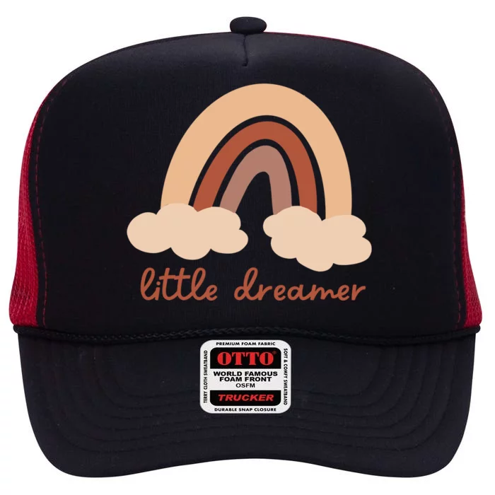 Little Dreamer Rainbow Cute Gift High Crown Mesh Trucker Hat